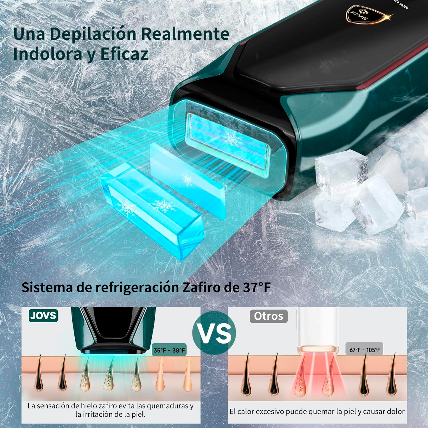 JOVS X™ 3-in-1 IPL Hair Removal Device