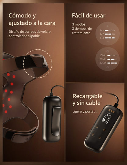 Máscara Facial de Terapia de Luz Láser