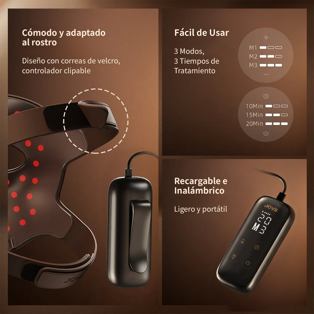 Máscara Facial de Terapia de Luz Láser