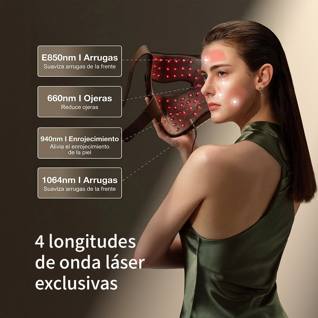 Máscara Facial de Terapia de Luz Láser