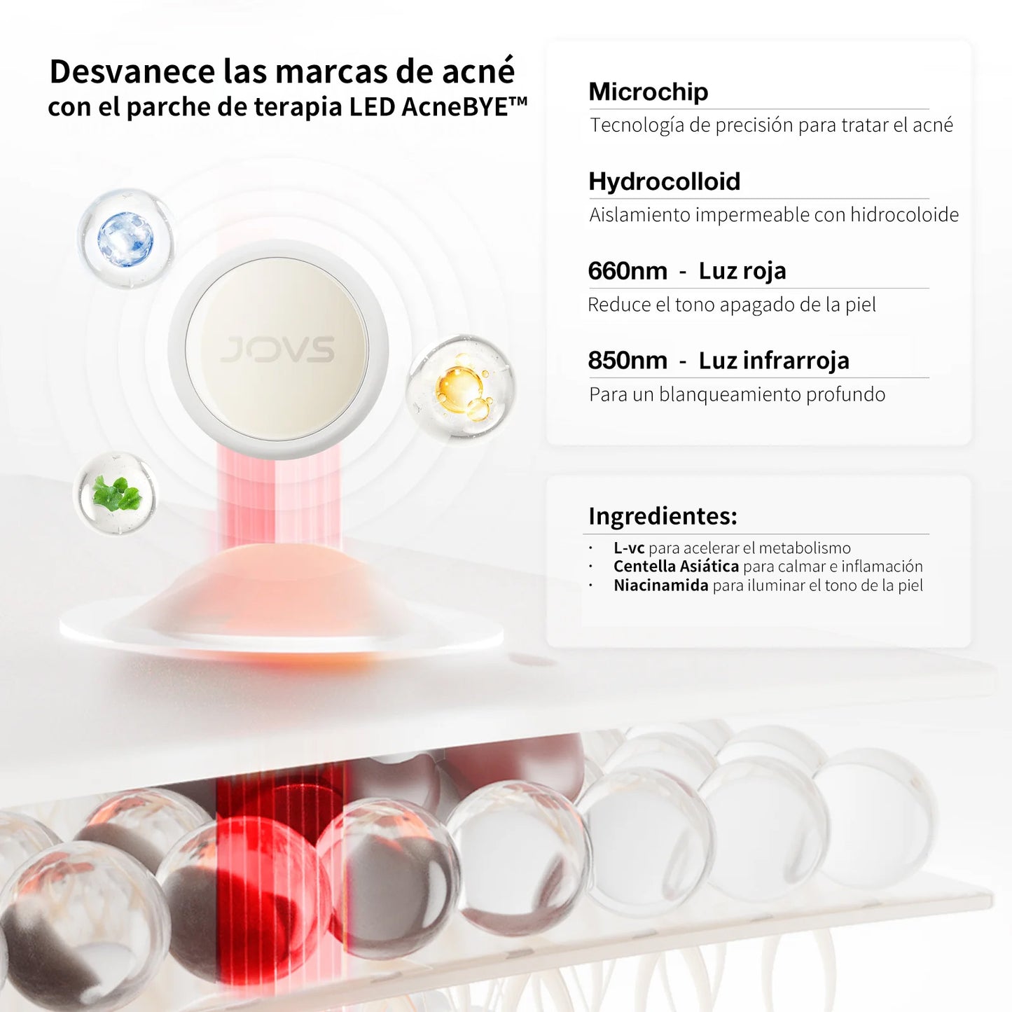 JOVS AcneBYE™ - Tratamiento de Parche LED